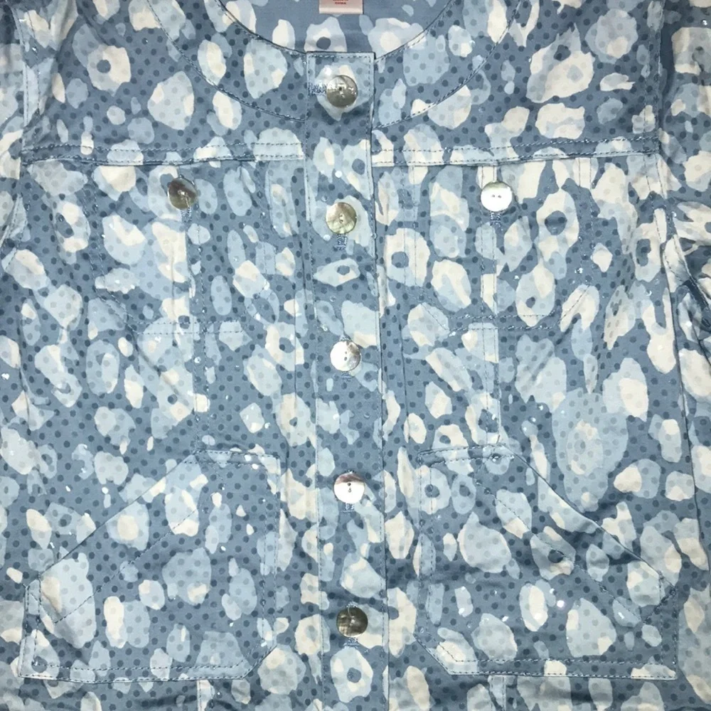 Ruby Rd. Blue White Jacket 8P - Picture 2 of 5